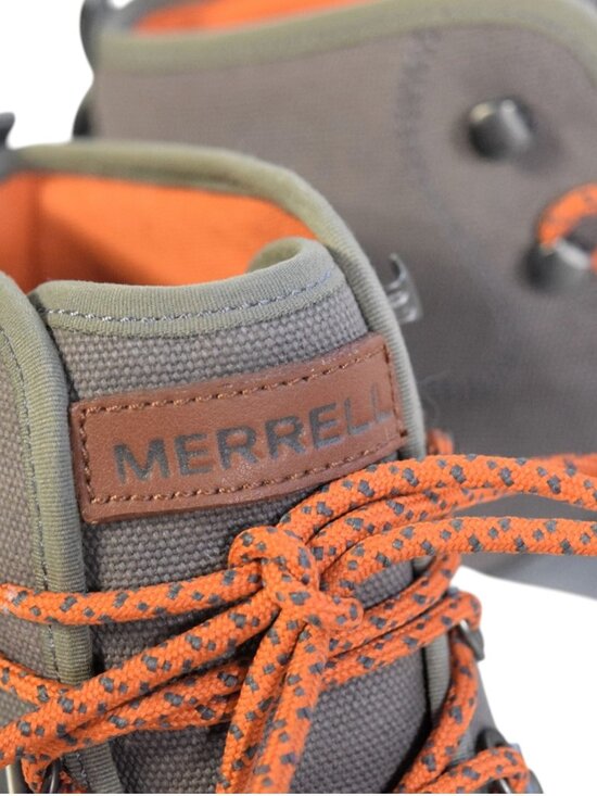 Merrell J71389 Mens 10.5 NWOB Castlerock Gray Canvas Sneaker Chukka Hiking Boots main image 11